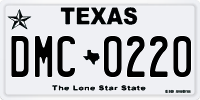 TX license plate DMC0220