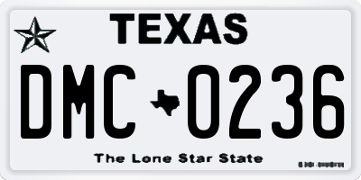 TX license plate DMC0236