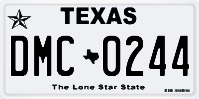 TX license plate DMC0244