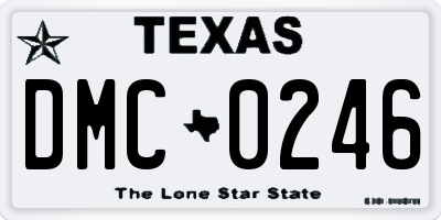 TX license plate DMC0246