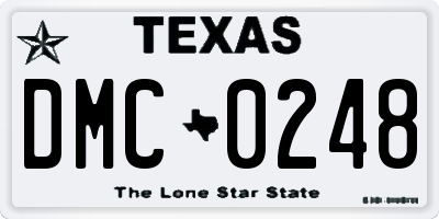 TX license plate DMC0248