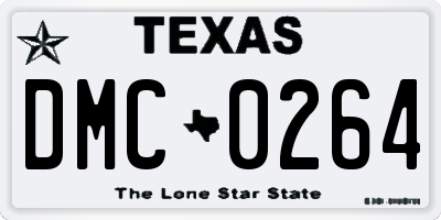 TX license plate DMC0264