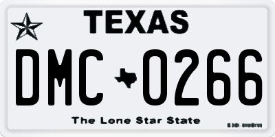 TX license plate DMC0266