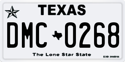 TX license plate DMC0268