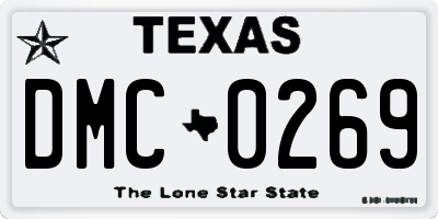 TX license plate DMC0269