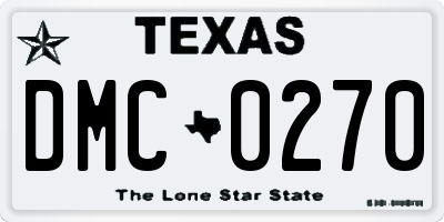 TX license plate DMC0270
