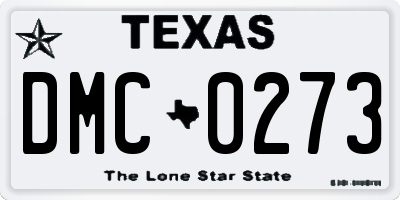 TX license plate DMC0273