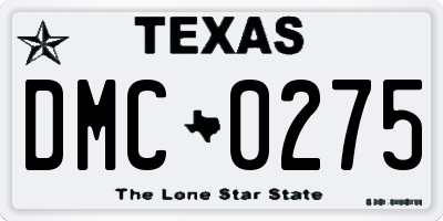 TX license plate DMC0275