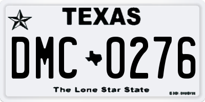 TX license plate DMC0276