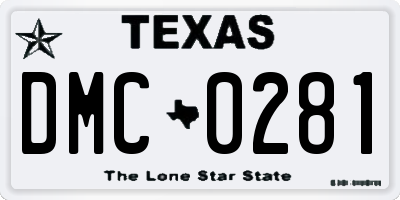 TX license plate DMC0281