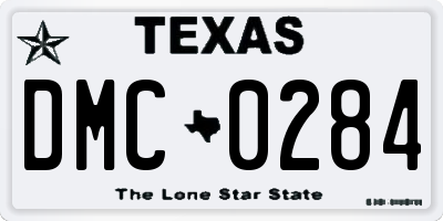 TX license plate DMC0284