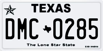 TX license plate DMC0285