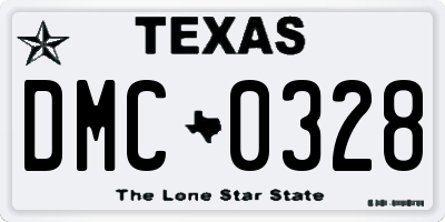 TX license plate DMC0328