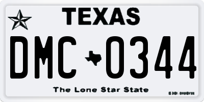 TX license plate DMC0344