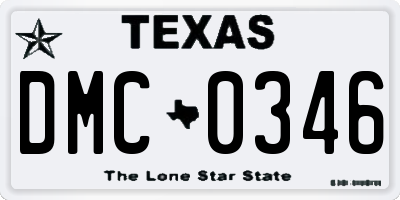 TX license plate DMC0346