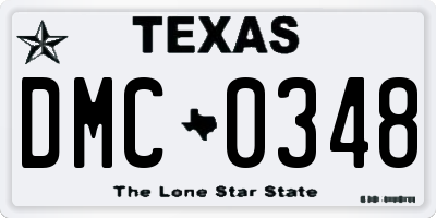 TX license plate DMC0348