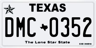 TX license plate DMC0352