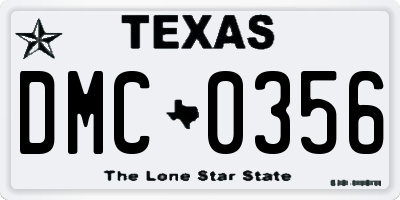 TX license plate DMC0356