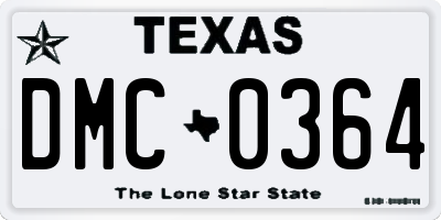 TX license plate DMC0364