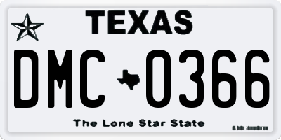 TX license plate DMC0366
