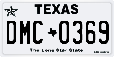 TX license plate DMC0369