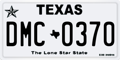 TX license plate DMC0370