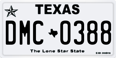 TX license plate DMC0388