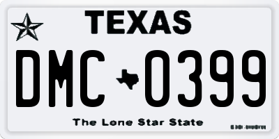 TX license plate DMC0399
