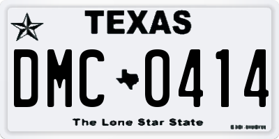 TX license plate DMC0414