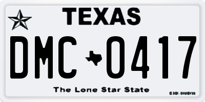 TX license plate DMC0417