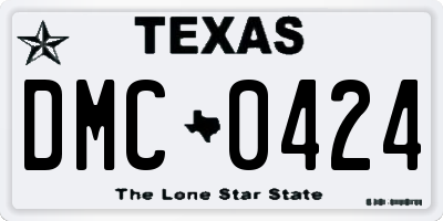 TX license plate DMC0424