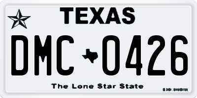 TX license plate DMC0426
