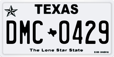 TX license plate DMC0429