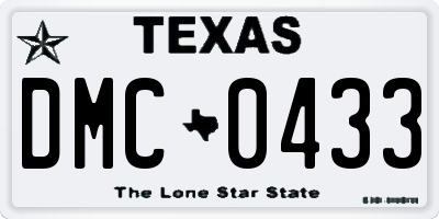 TX license plate DMC0433