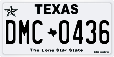 TX license plate DMC0436