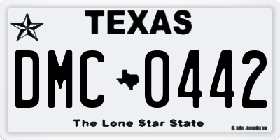 TX license plate DMC0442