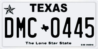 TX license plate DMC0445