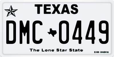 TX license plate DMC0449