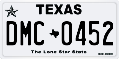 TX license plate DMC0452
