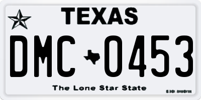 TX license plate DMC0453
