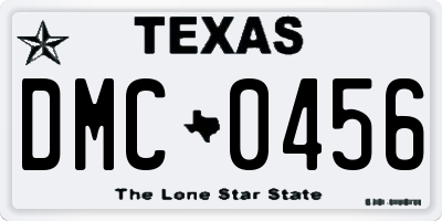 TX license plate DMC0456