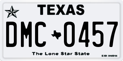 TX license plate DMC0457
