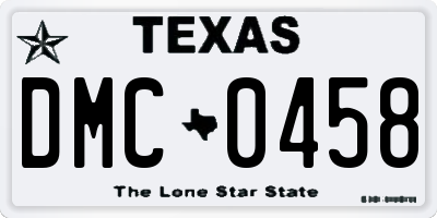 TX license plate DMC0458