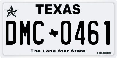 TX license plate DMC0461