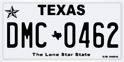 TX license plate DMC0462