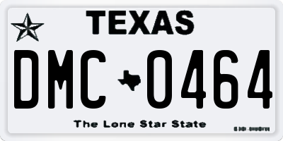TX license plate DMC0464