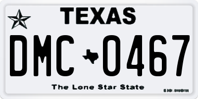 TX license plate DMC0467