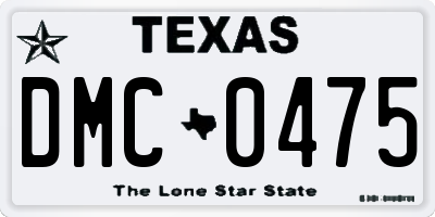 TX license plate DMC0475
