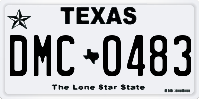 TX license plate DMC0483