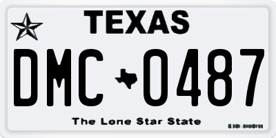 TX license plate DMC0487